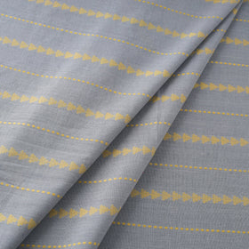 Grey Prewashed Cotton Jacquard Fabric