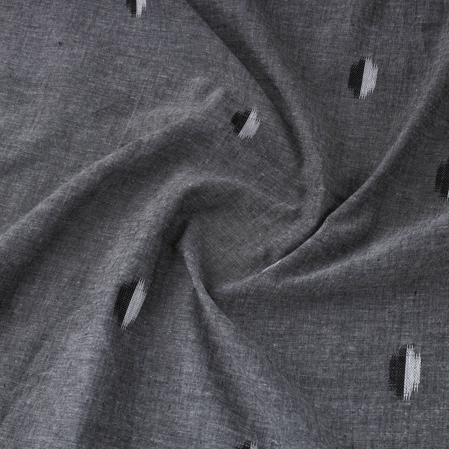 Grey Prewashed Cotton Jacquard Fabric