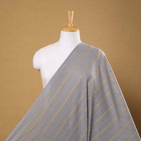 Grey Prewashed Cotton Jacquard Fabric