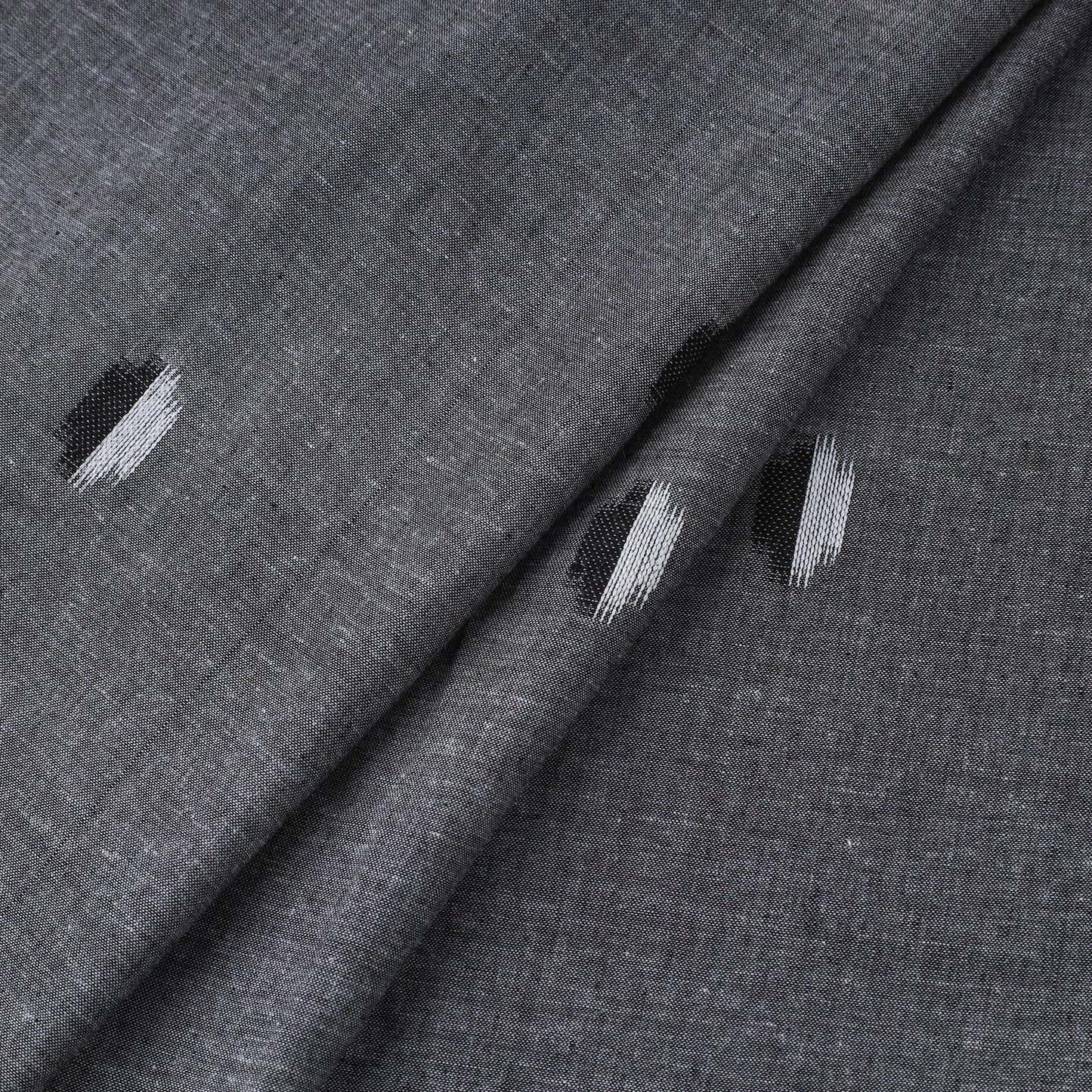 Grey Prewashed Cotton Jacquard Fabric