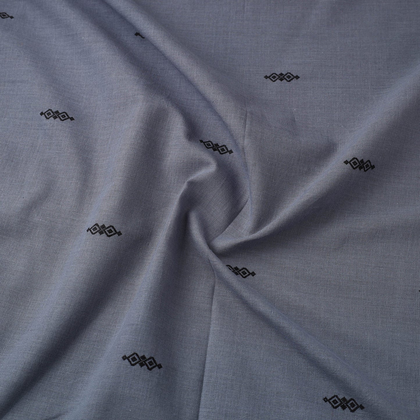 Grey Prewashed Cotton Jacquard Fabric