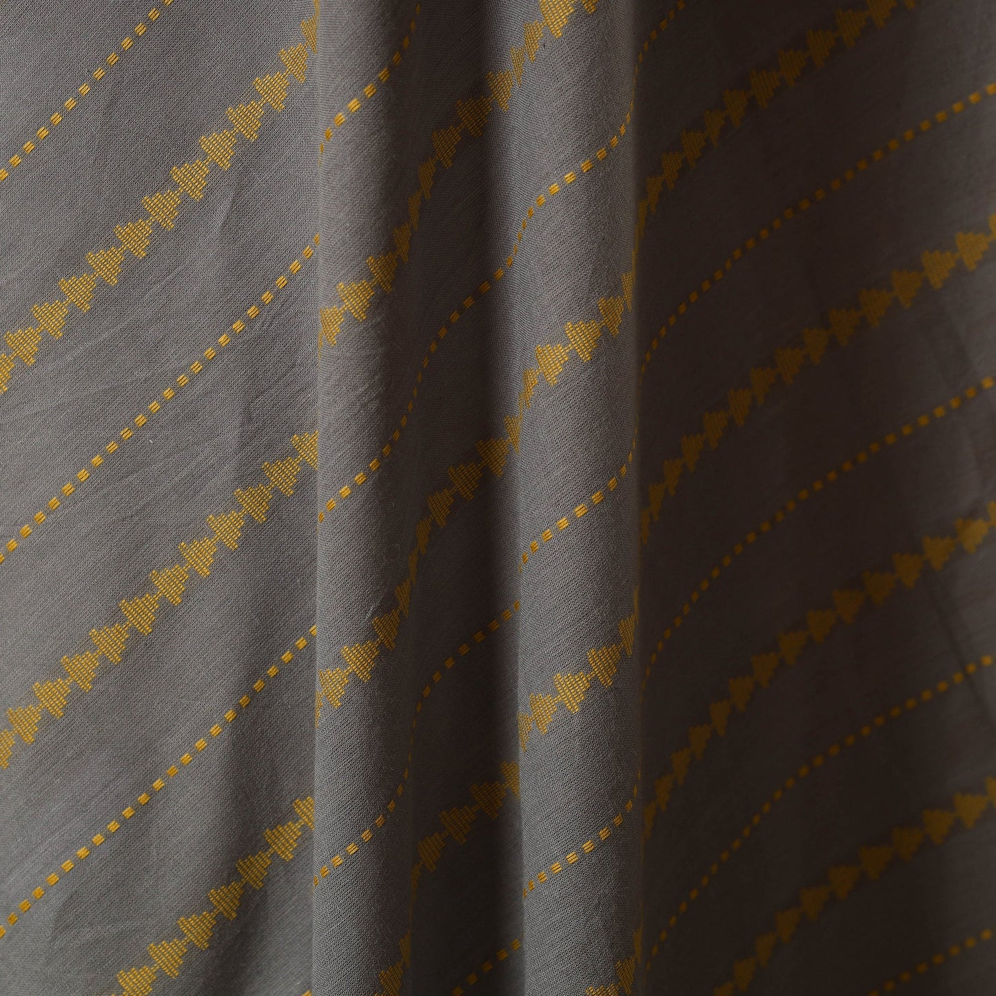 Grey - prewashed cotton jacquard fabric 18 - handcrafted