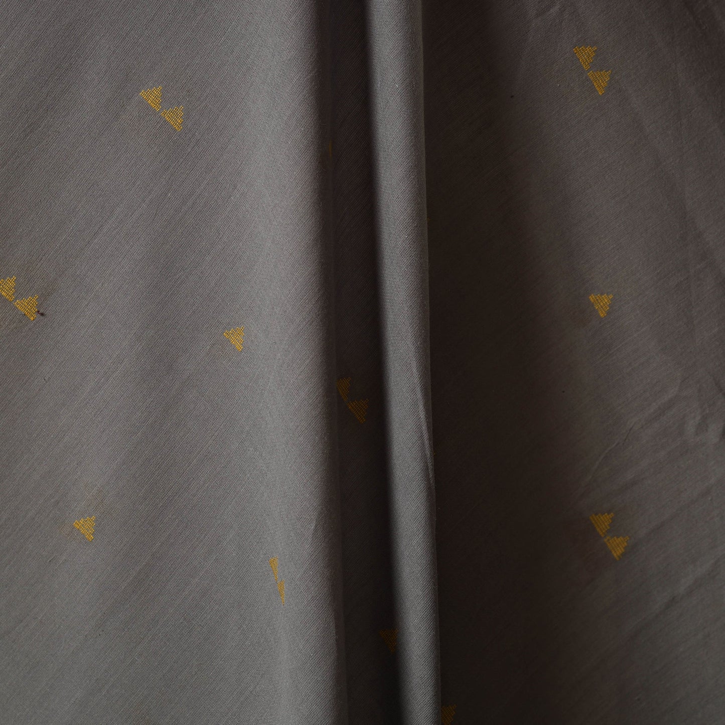 Grey - prewashed cotton jacquard fabric 19 - handcrafted