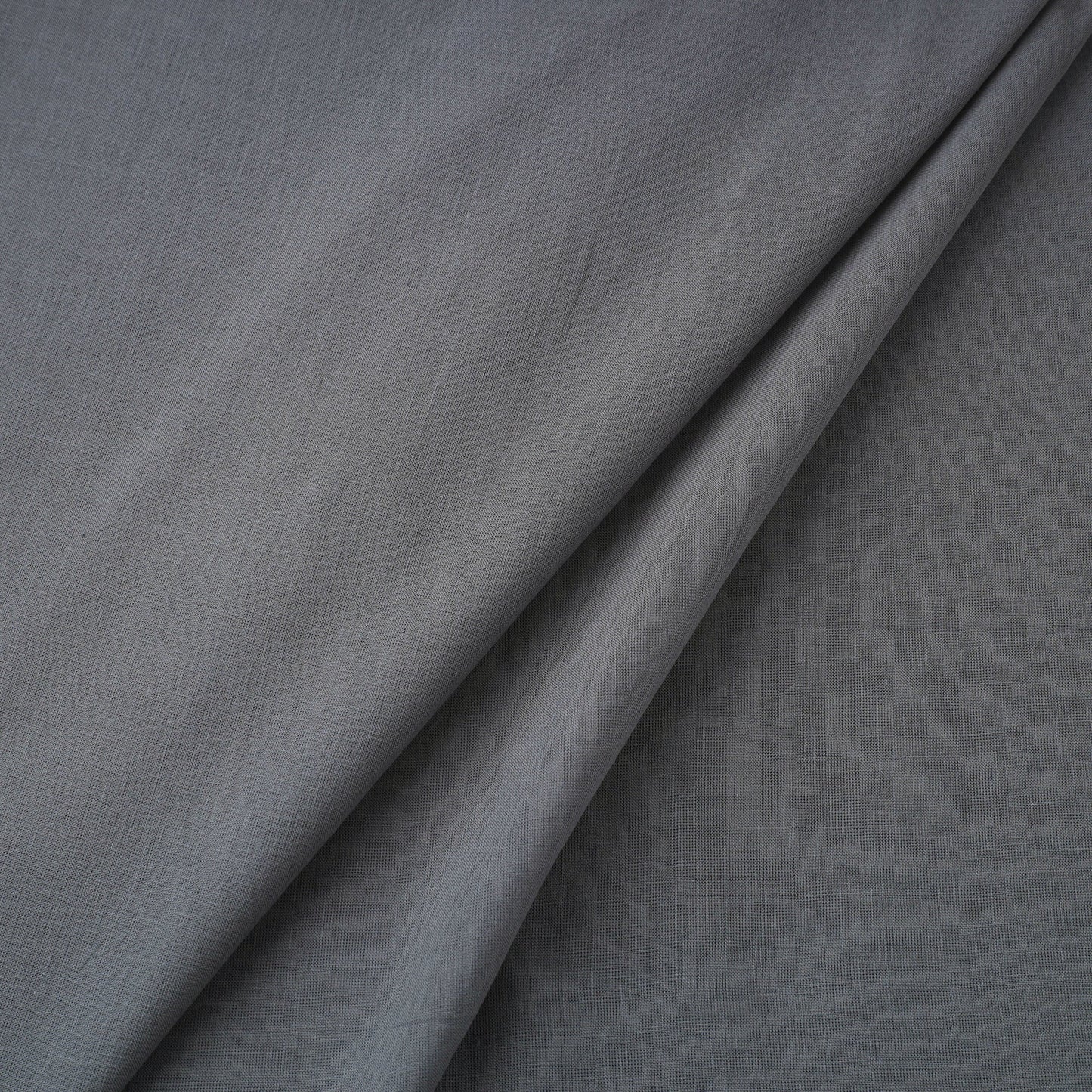 Grey Prewashed Cotton Plain Fabric