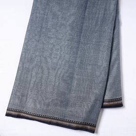 Grey - Prewashed Dharwad Mercerised Cotton Thread Border Fabric 03