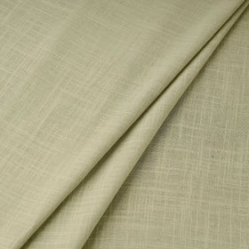 Grey Prewashed Slub Cotton Plain Fabric