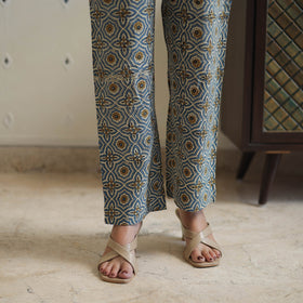 Grey - printed cotton kaftan co-ord set 15 - handcrafted