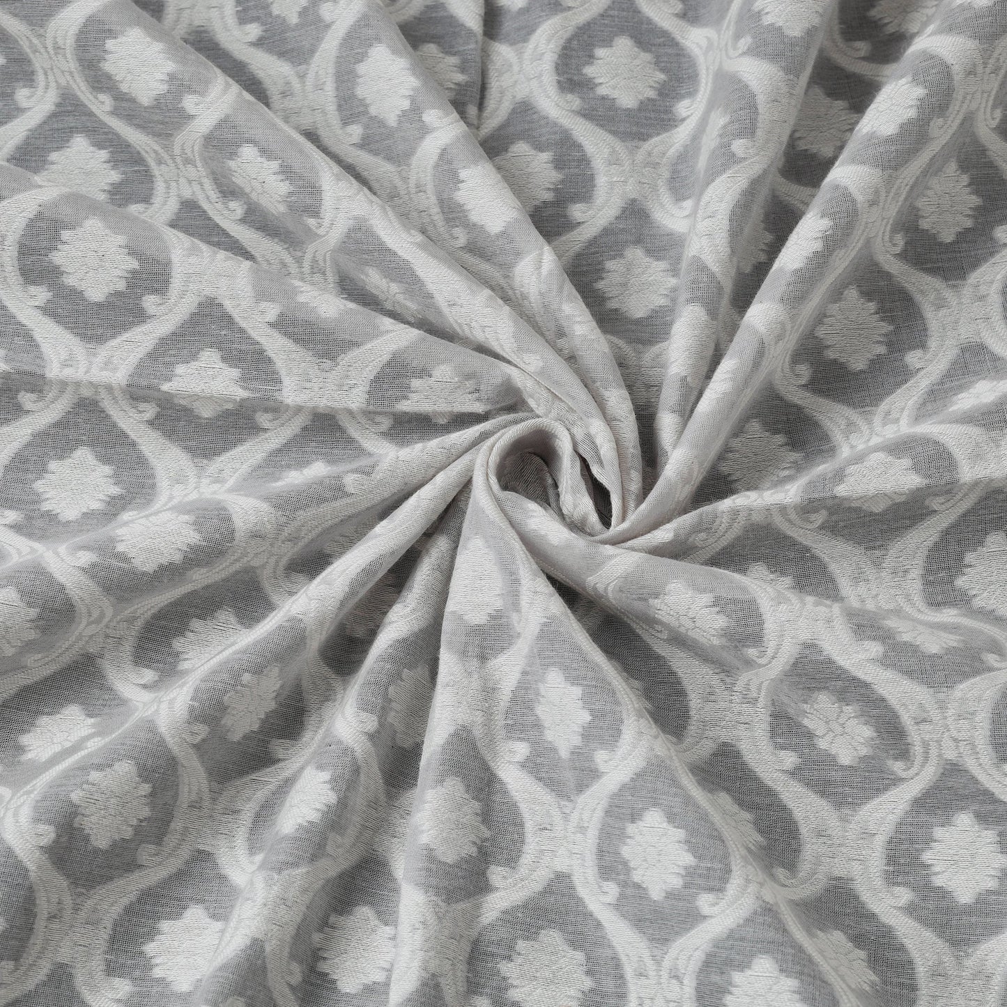  Pure Banarasi Handwoven Cutwork Buti Cotton Fabric Online at iTokri.com