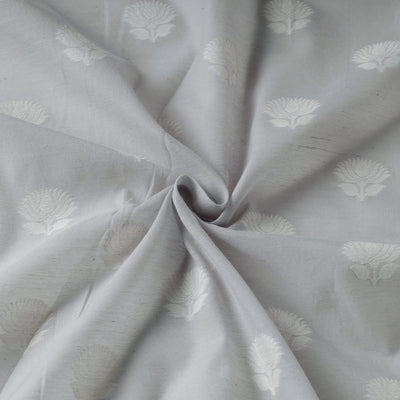 Buy Pure Banarasi Handwoven Cutwork Buti Cotton Fabric Online at iTokri.com