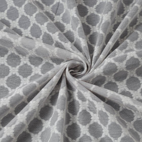 Grey - Pure Banarasi Handwoven Cutwork Buti Cotton Fabric