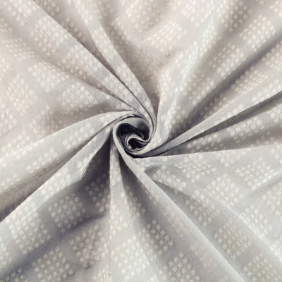  Pure Banarasi Handwoven Cutwork Buti Silk Cotton Fabric 