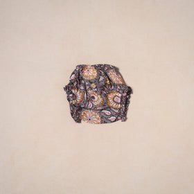 Grey - pure cotton baby girls floral top & shorts (6-12