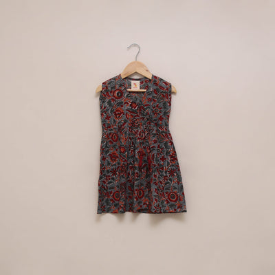 Pure cotton baby girls sanganeri angrakha dress (1-2 years)