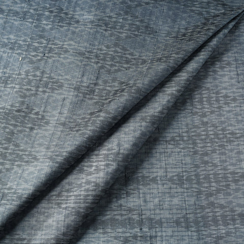 Grey - pure handloom raw silk pochampally ikat fabric 10