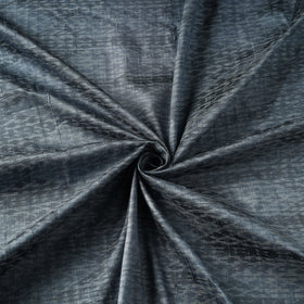 Grey - pure handloom raw silk pochampally ikat fabric 10