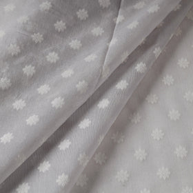Pure Handwoven Cutwork Buti Cotton Banarasi Fabric 