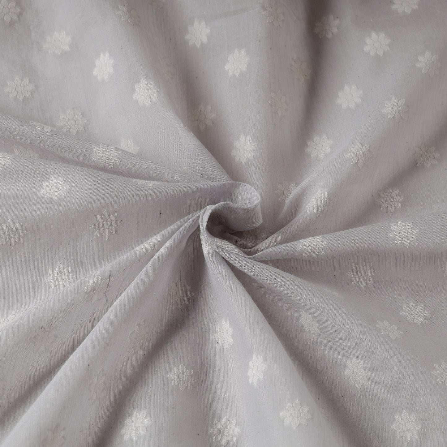 Pure Handwoven Cutwork Buti Cotton Banarasi Fabric 