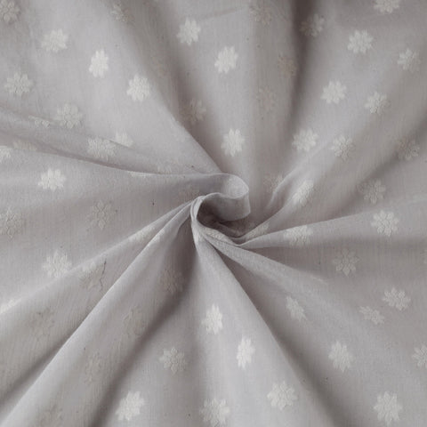 Pure Handwoven Cutwork Buti Cotton Banarasi Fabric 