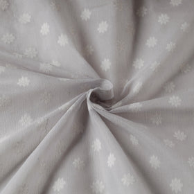 Pure Handwoven Cutwork Buti Cotton Banarasi Fabric 