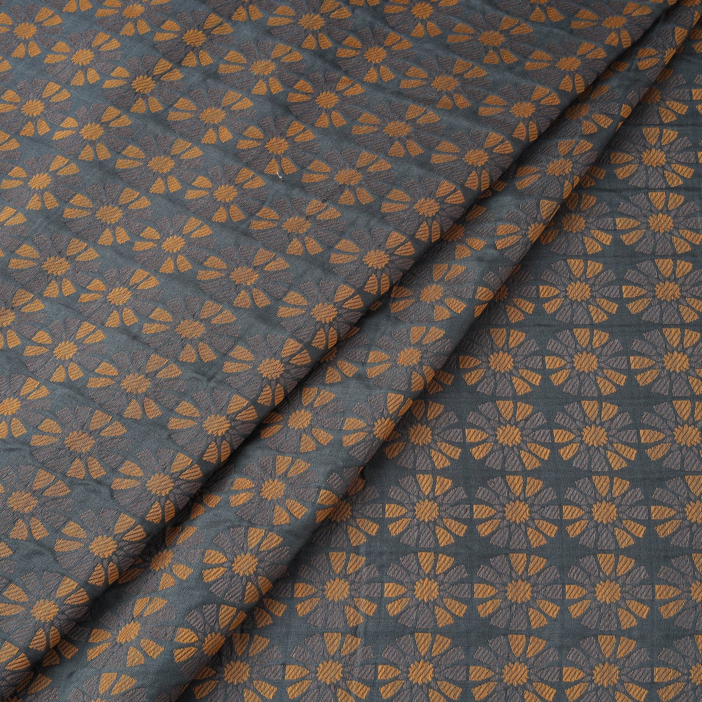 Pure handwoven silk jacquard weave banarasi fabric 07