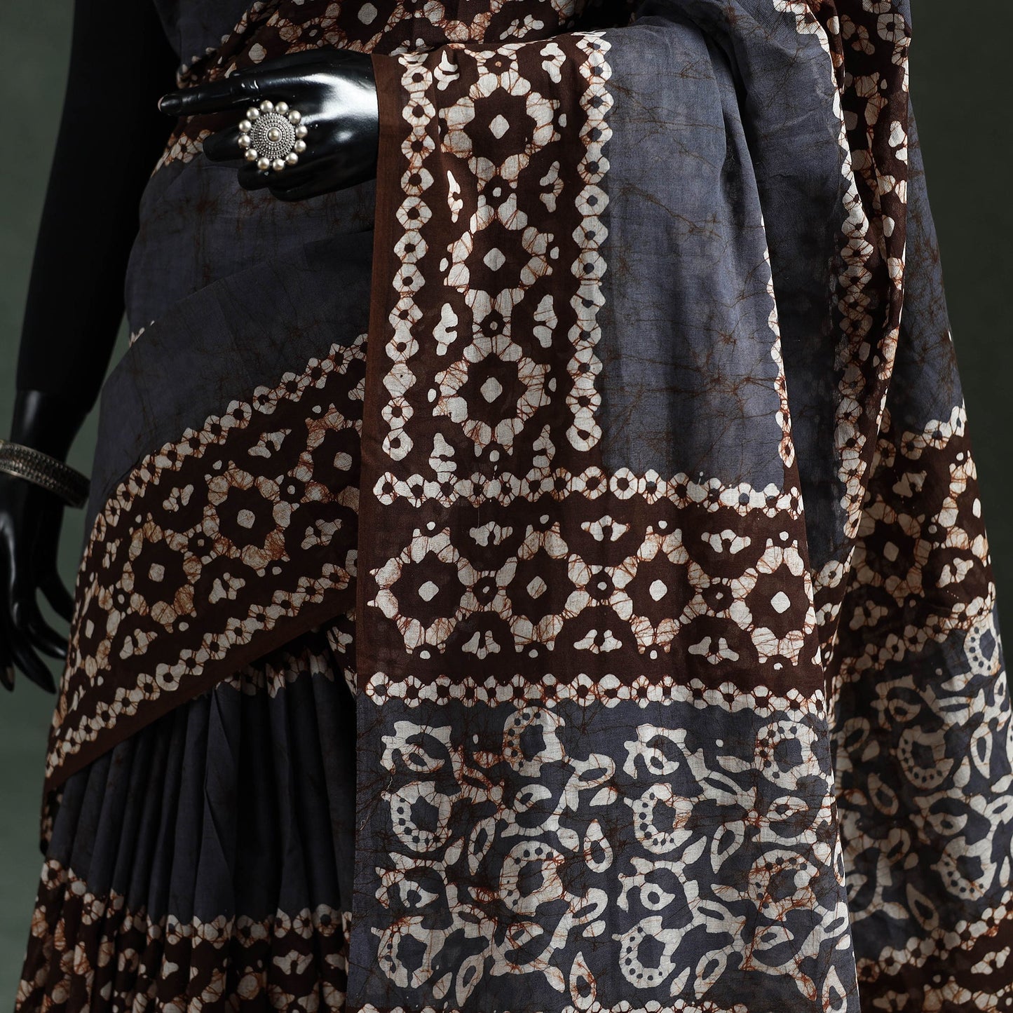 Pure mul cotton hand block batik print saree 49