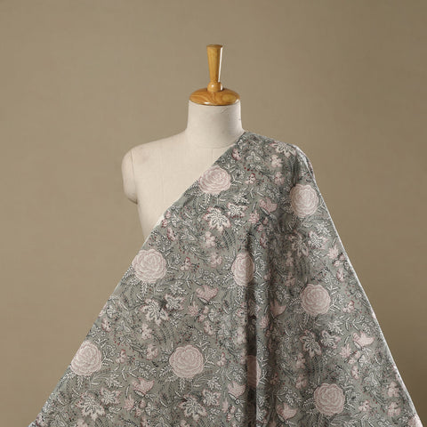 Pure mul cotton hand sanganeri fabric 09 - handcrafted