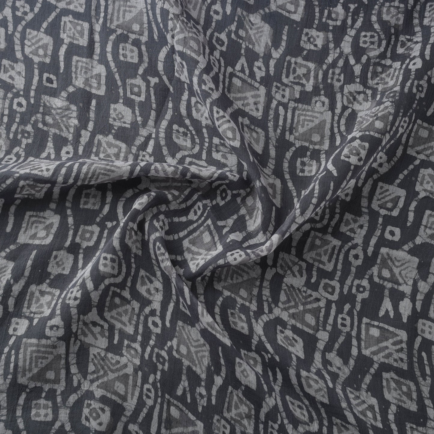 Pure mul cotton kutch hand batik fabric 04 - handcrafted