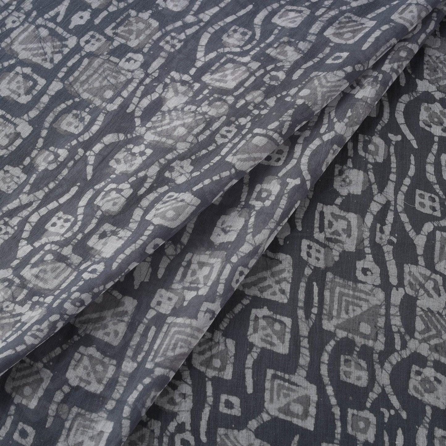 Pure mul cotton kutch hand batik fabric 04 - handcrafted