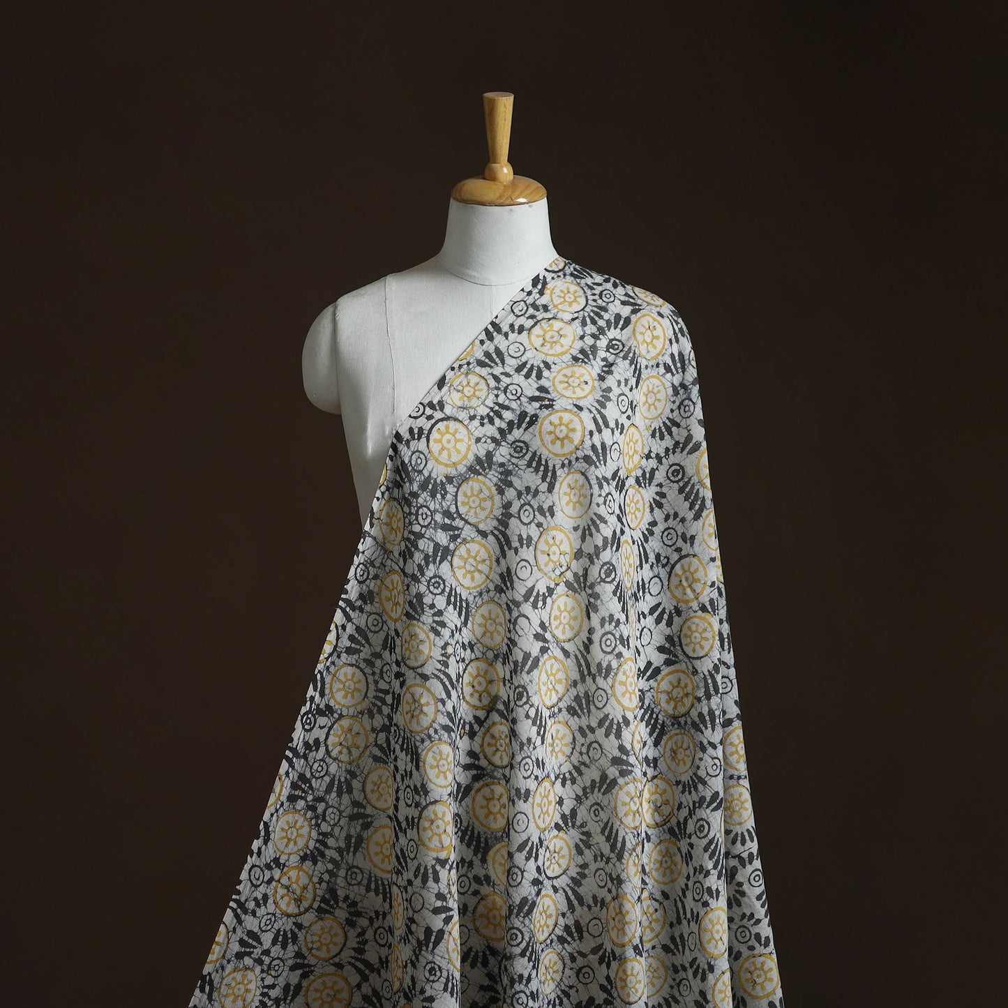Pure mul cotton kutch hand block batik print fabric 11