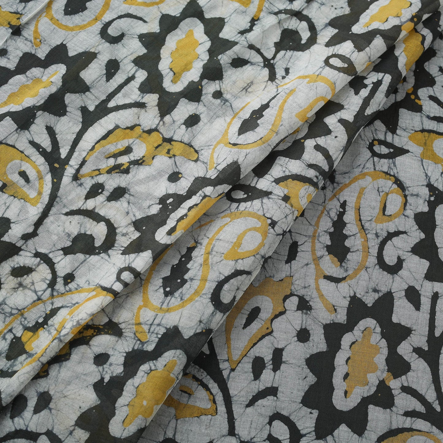 Pure mul cotton kutch hand block batik print fabric 14