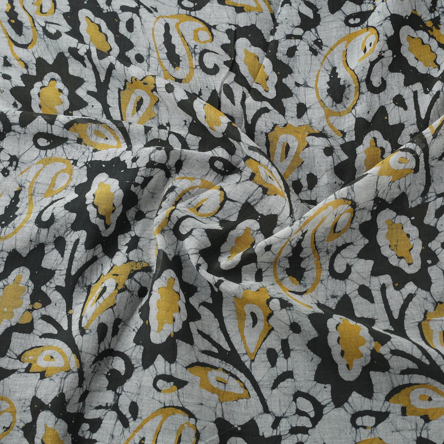 Pure mul cotton kutch hand block batik print fabric 14