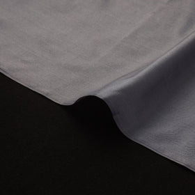 Grey - pure silk plain fabric 02 - handcrafted
