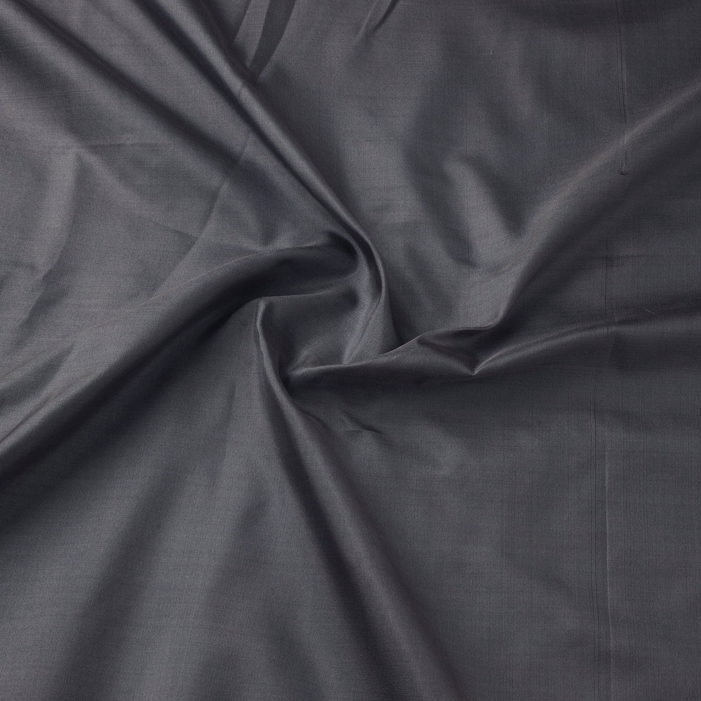 Grey - pure silk plain fabric 02 - handcrafted
