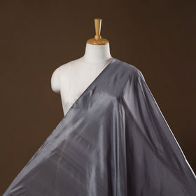 Grey - pure silk plain fabric 02 - handcrafted