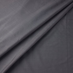 Grey - pure silk plain fabric 02 - handcrafted