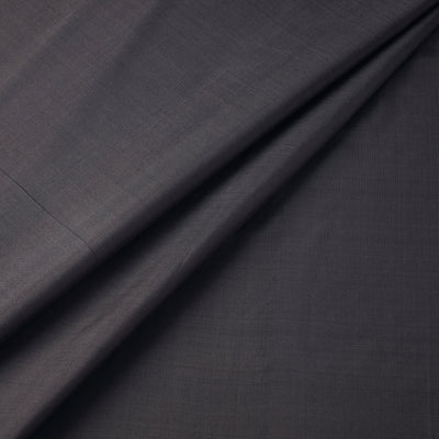 Grey - pure silk plain fabric 04 - handcrafted