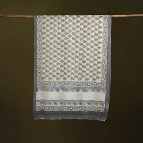 Pure wool hand sanganeri stole 27 - handcrafted