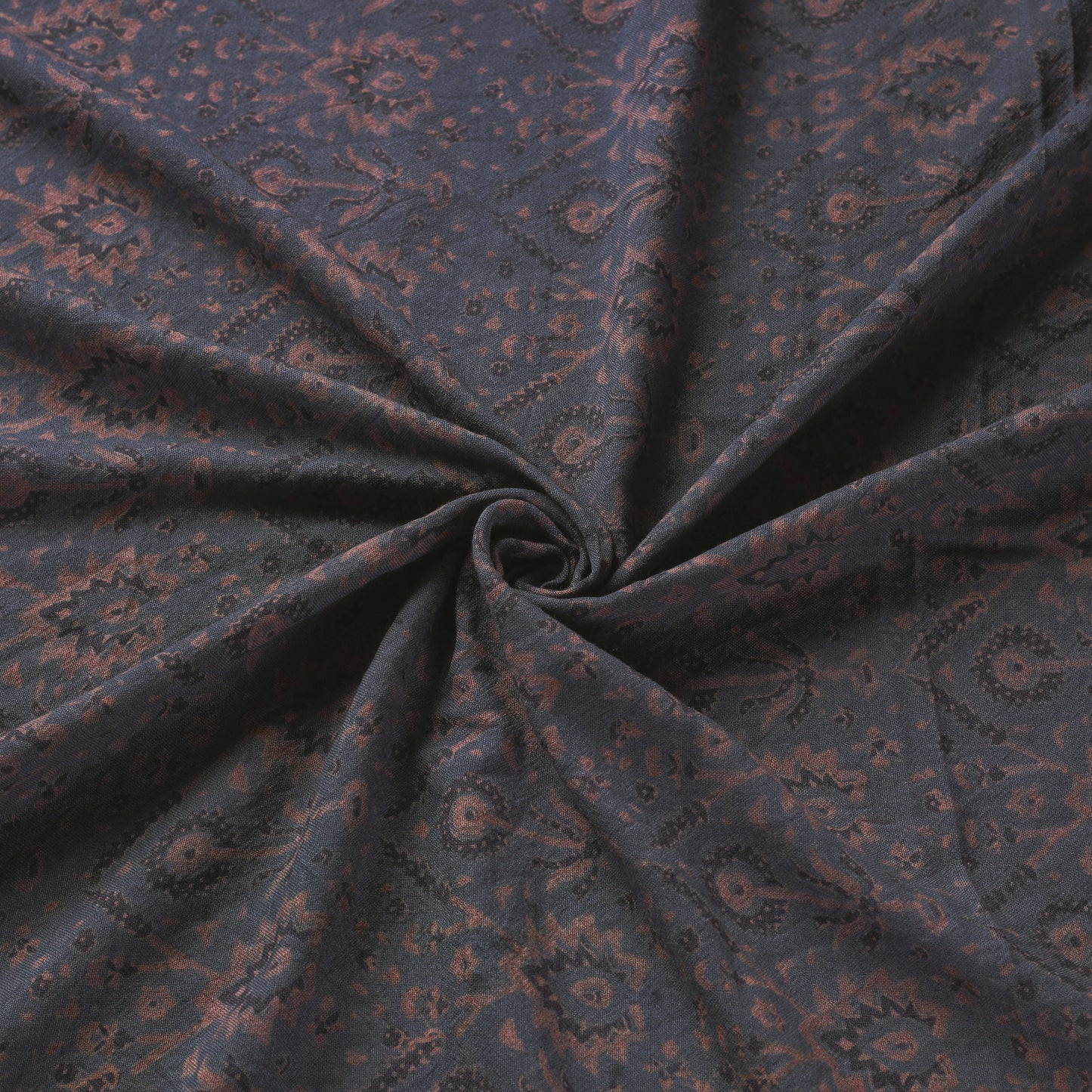 Grey - pure wool handloom natural dyed fabric 04