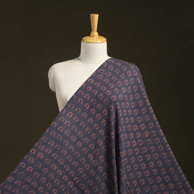 Grey - pure wool handloom natural dyed fabric 13