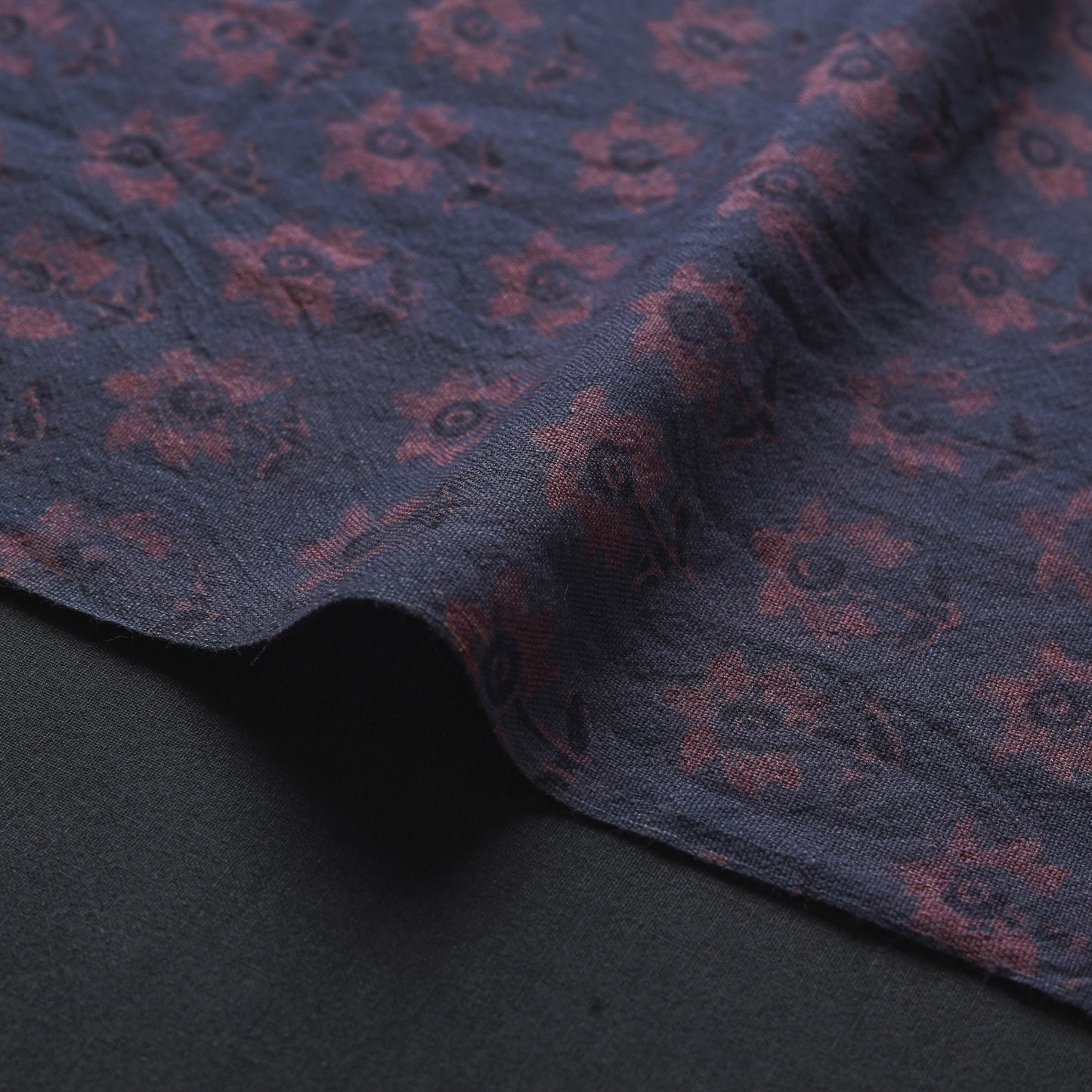 Grey - pure wool handloom natural dyed fabric 13