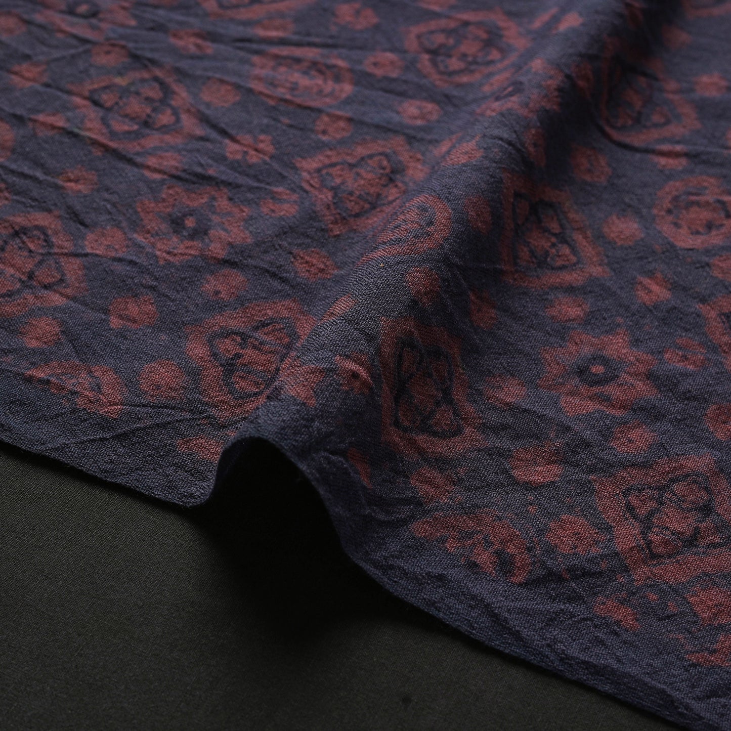 Grey - pure wool handloom natural dyed fabric 22