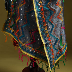 Ranihati chanderi silk zig zag hand embroidery dupatta 37