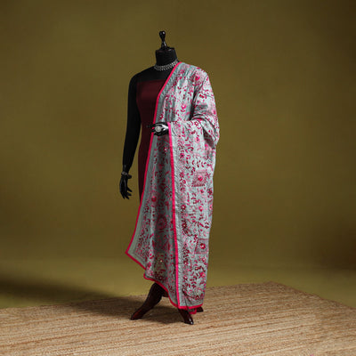 Ranihati chapa work chanderi silk hand embroidery dupatta