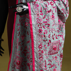 Ranihati chapa work chanderi silk hand embroidery dupatta