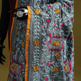 Ranihati chapa work chanderi silk hand embroidery dupatta