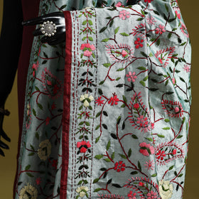 Ranihati chapa work chanderi silk hand embroidery dupatta