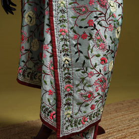 Ranihati chapa work chanderi silk hand embroidery dupatta