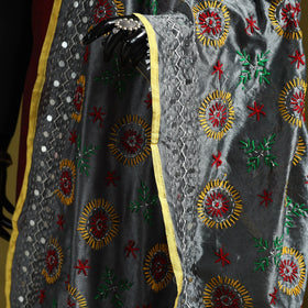 Ranihati chapa work chanderi silk hand embroidery dupatta