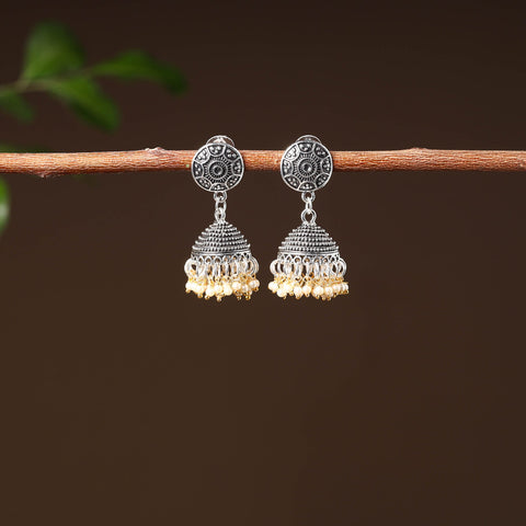  Roshni Handcrafted GS Beaded Jhumki Earrings