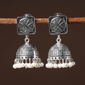  Handcrafted GS Beaded Jhumki Earrings 